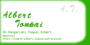 albert tompai business card